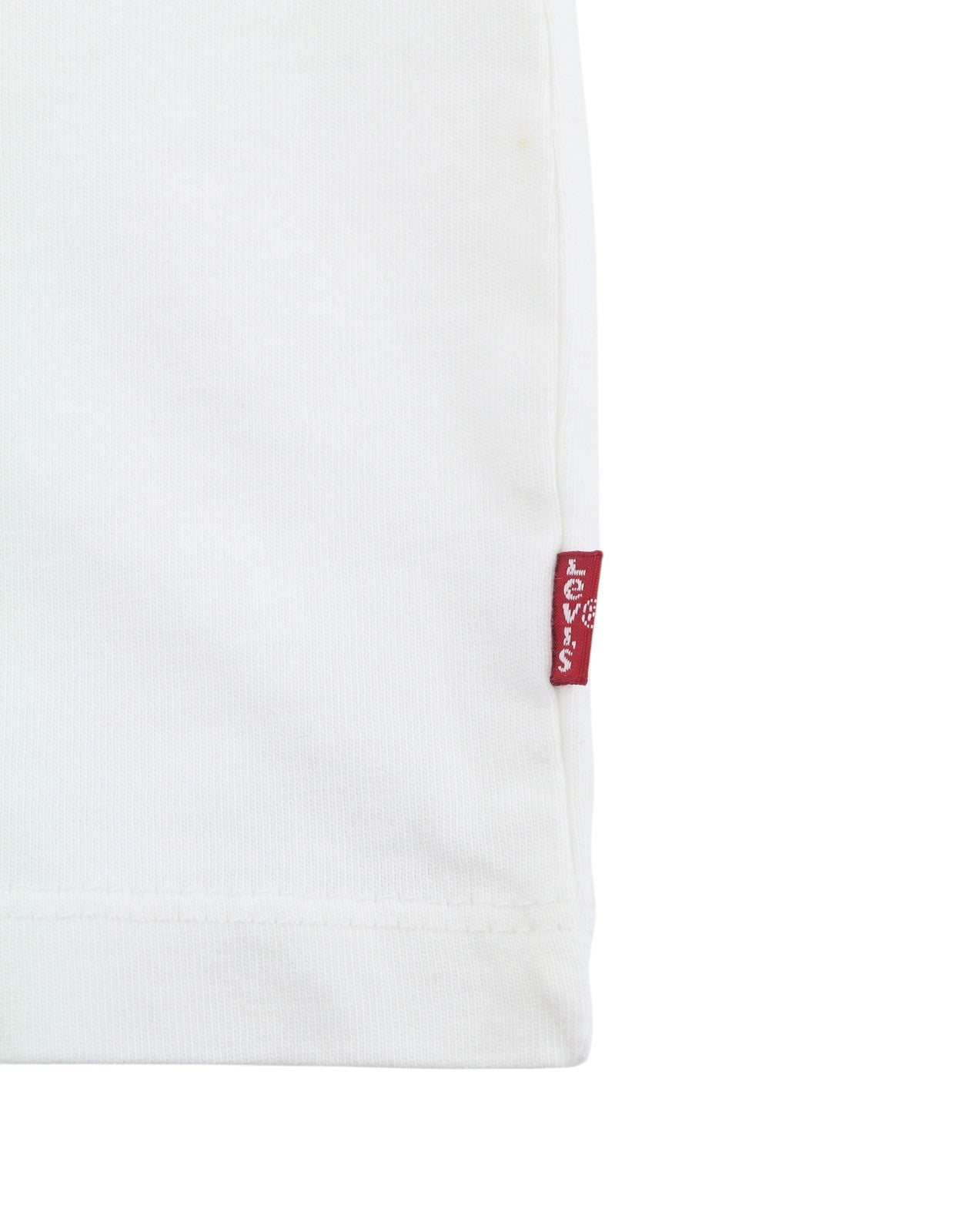 LEVI'S Relaxed Men T-Shirt S White Cotton Tricot Crew Short Sleeved