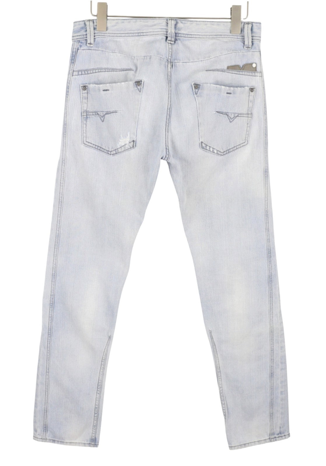DIESEL Darron 008KJ Men Jeans W32/L34 Blue Faded Distress Regular Slim Tapered