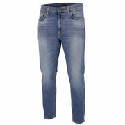 NUDIE JEANS Lean Dean Indigo Spirit Men Jeans W34/L34 Blue Whiskers Faded Slim