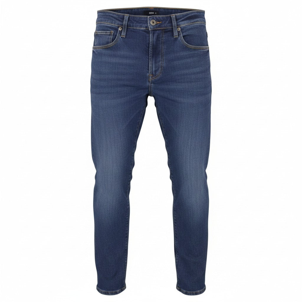 G-STAR 3301 Slim Men Jeans W28/L32 Blue Whiskers Faded Button Fly