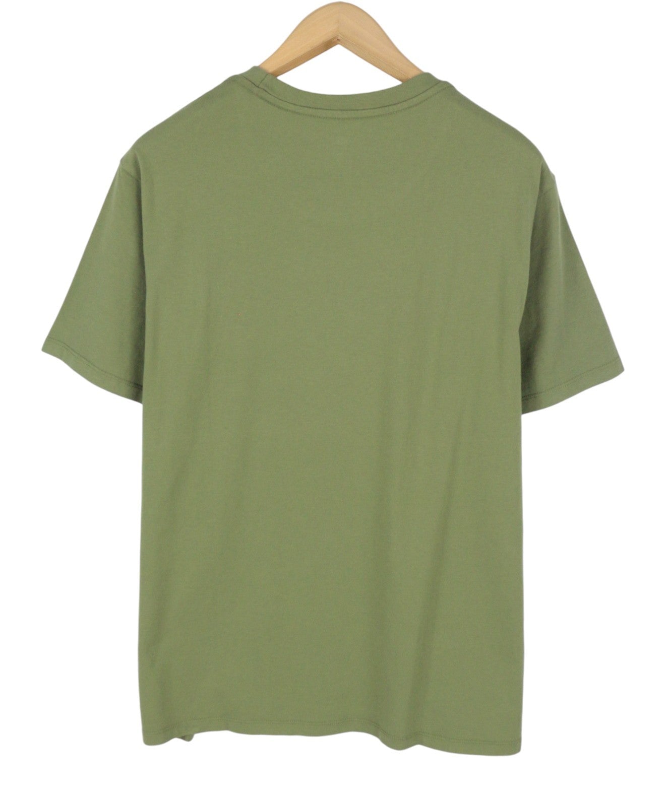 LEVI'S Standard Men T-Shirt 2XL Khaki Green Cotton Tricot Crew Short Sleeved