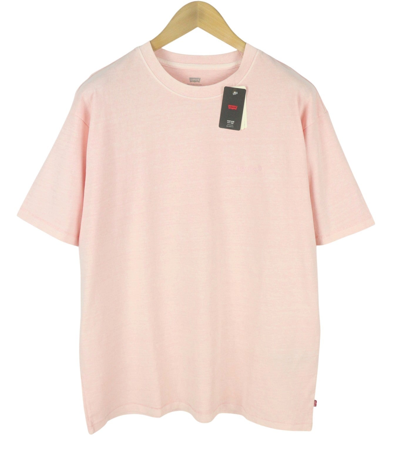 LEVI'S Vintage Fit Men T-Shirt L Pink Melange Tricot Crew Short Sleeve