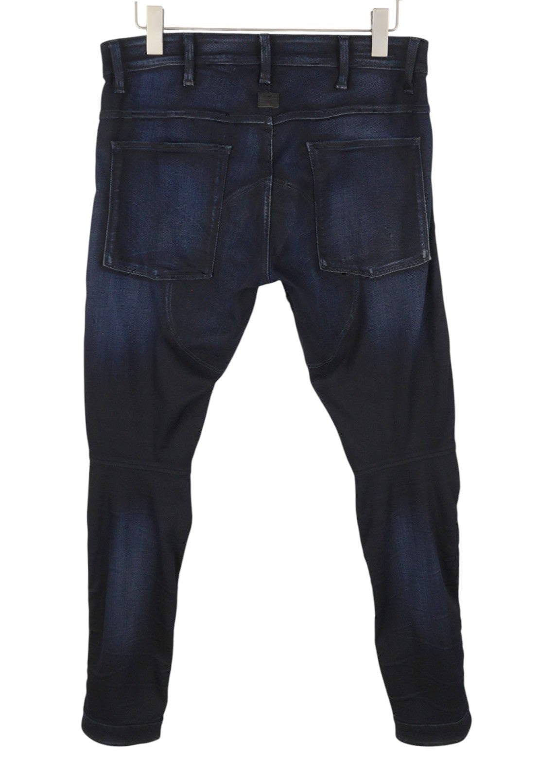G-STAR 5620 3D Skinny Men Jeans W36/L34 Blue Whiskers Faded Zip Fly