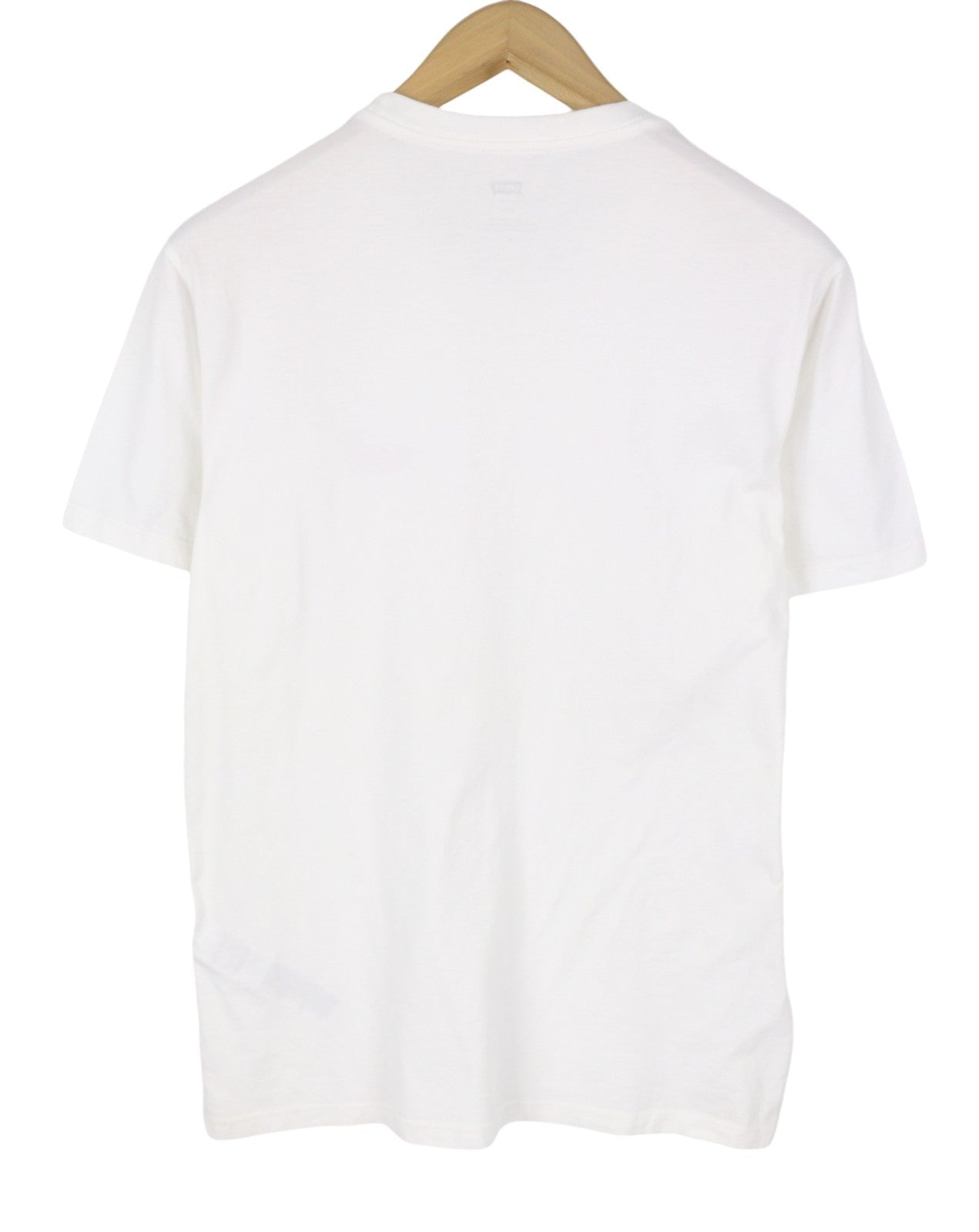 LEVI'S Slim Men T-Shirt M White Cotton Tricot Crew Short Sleeved