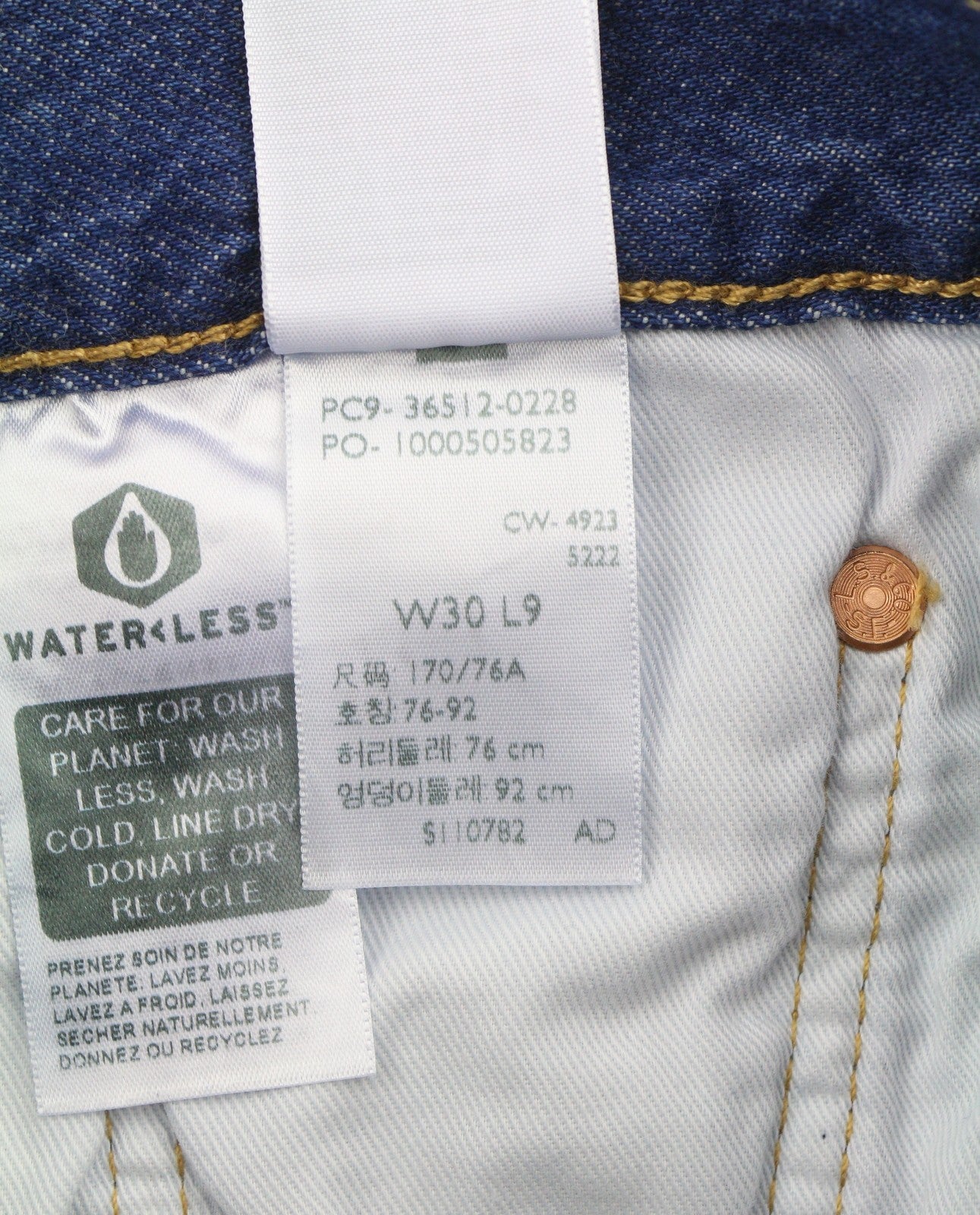 LEVI'S 501 Men Shorts W30 Denim Blue Button Fly Premium Big E