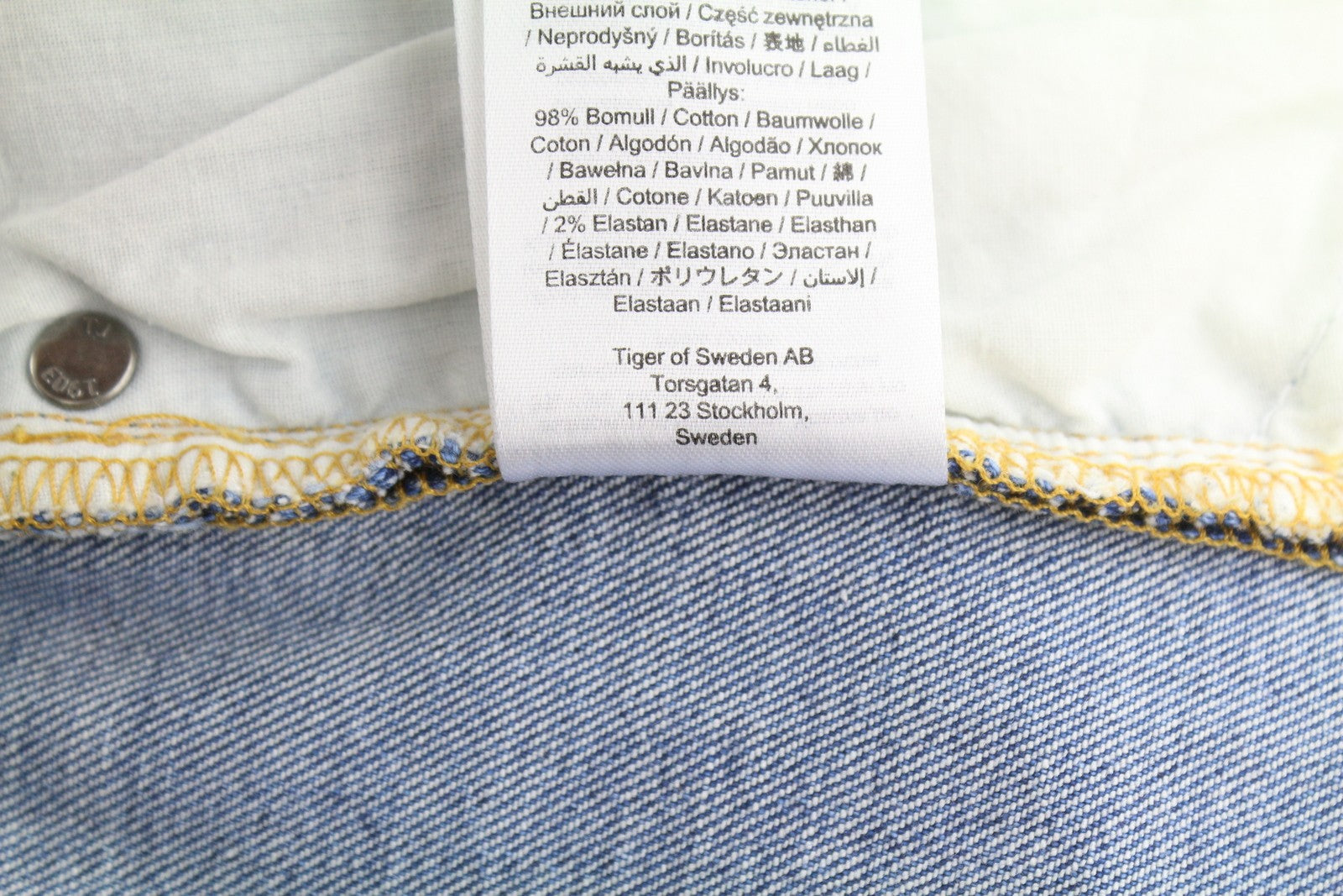 TIGER OF SWEDEN Pistolero Dallas Men Jeans W32/L34 Blue Whiskers Faded Slim Fit