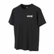 LEVI'S Relaxed Men T-Shirt 2XL Black Tricot Cotton Crew Neck Short Sleeve