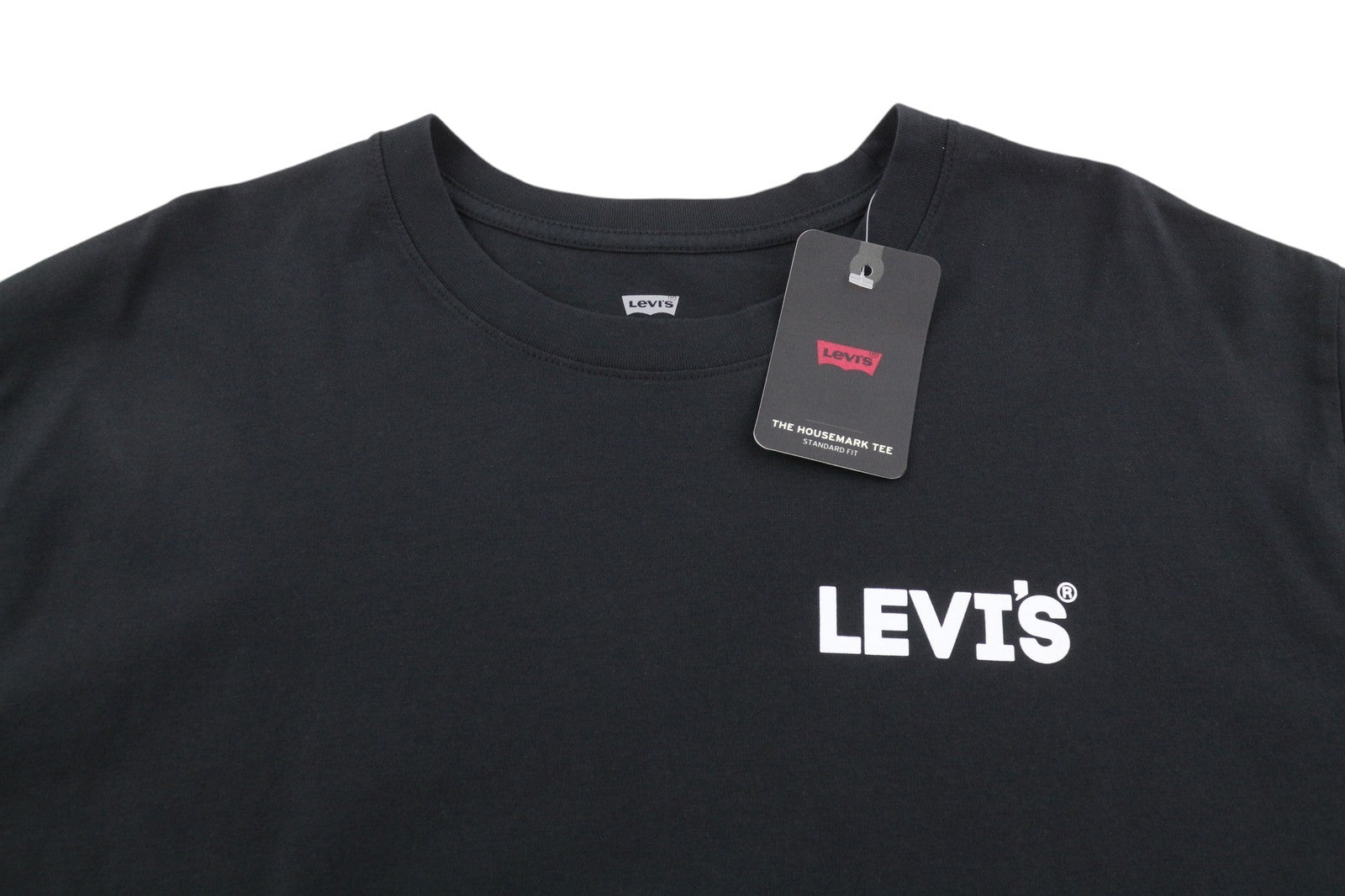 LEVI'S Relaxed Men T-Shirt 2XL Black Tricot Cotton Crew Neck Short Sleeve