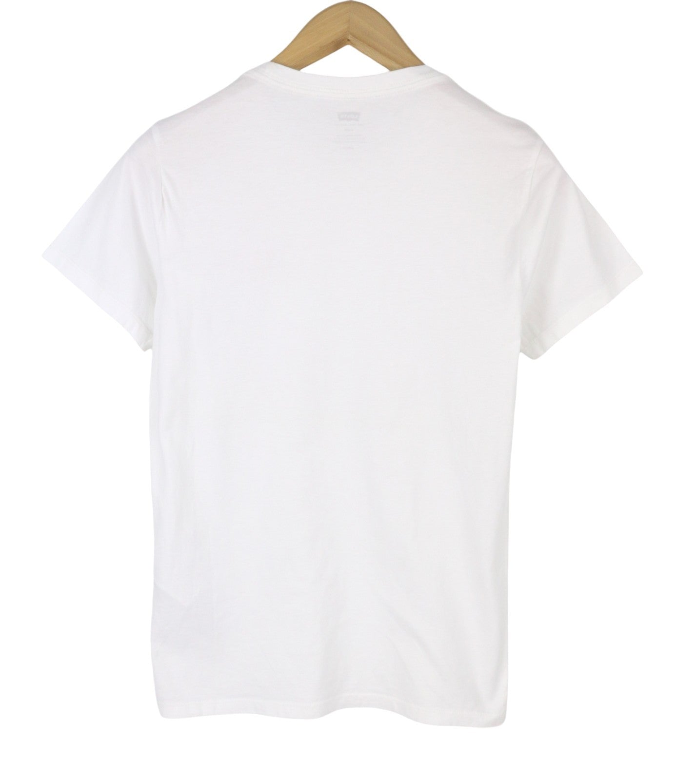 LEVI'S Slim Men T-Shirt S White Cotton Tricot Crew Short Sleeved