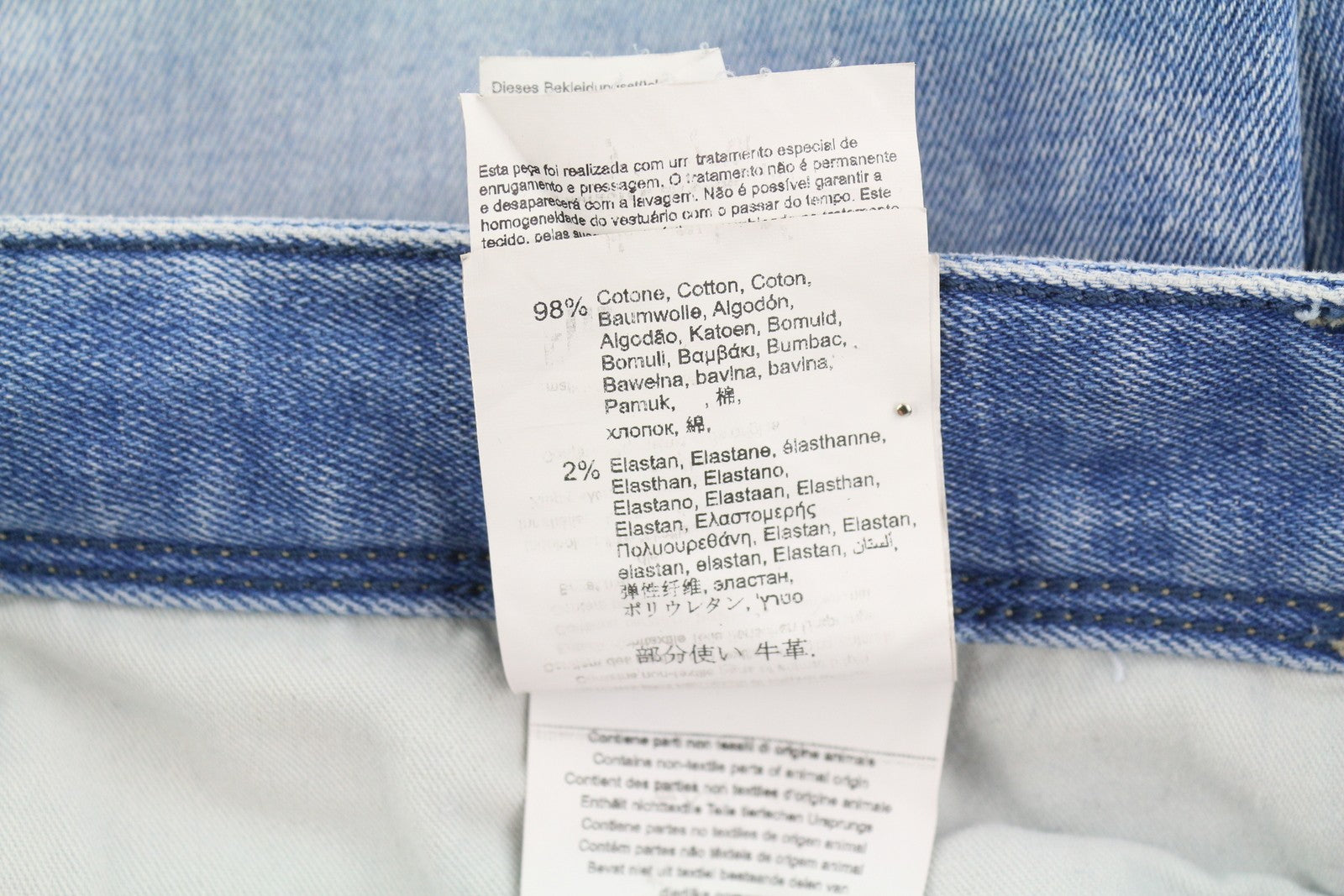 REPLAY Anbass M914F Men Jeans W36/L34 Blue Whiskers Faded Slim Fit