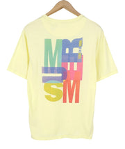 SCOTCH & SODA Men T-Shirt M Yellow Crew Collar Cotton Tricot Short Sleeve