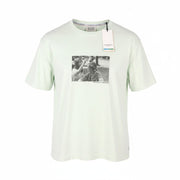 SCOTCH & SODA Men T-Shirt M Mint Green Crew Collar Cotton Tricot Short Sleeve
