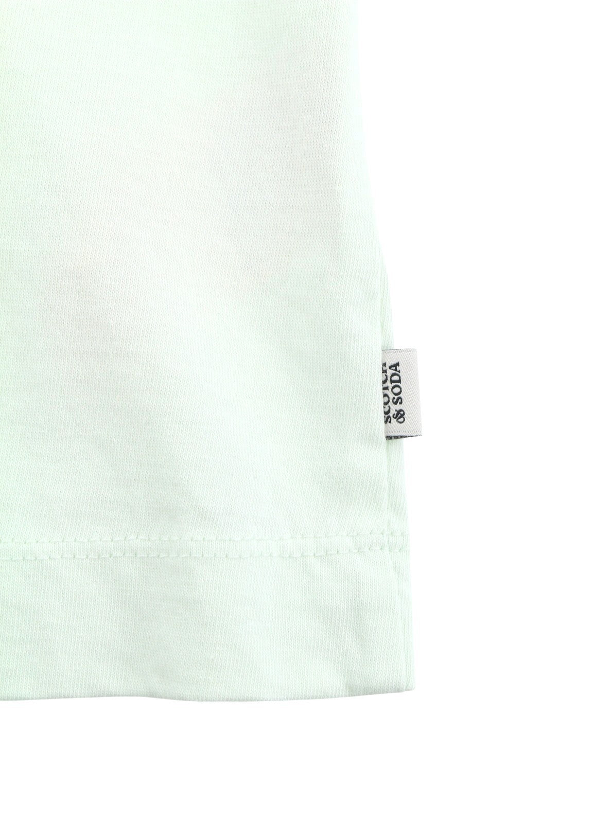 SCOTCH & SODA Men T-Shirt M Mint Green Crew Collar Cotton Tricot Short Sleeve