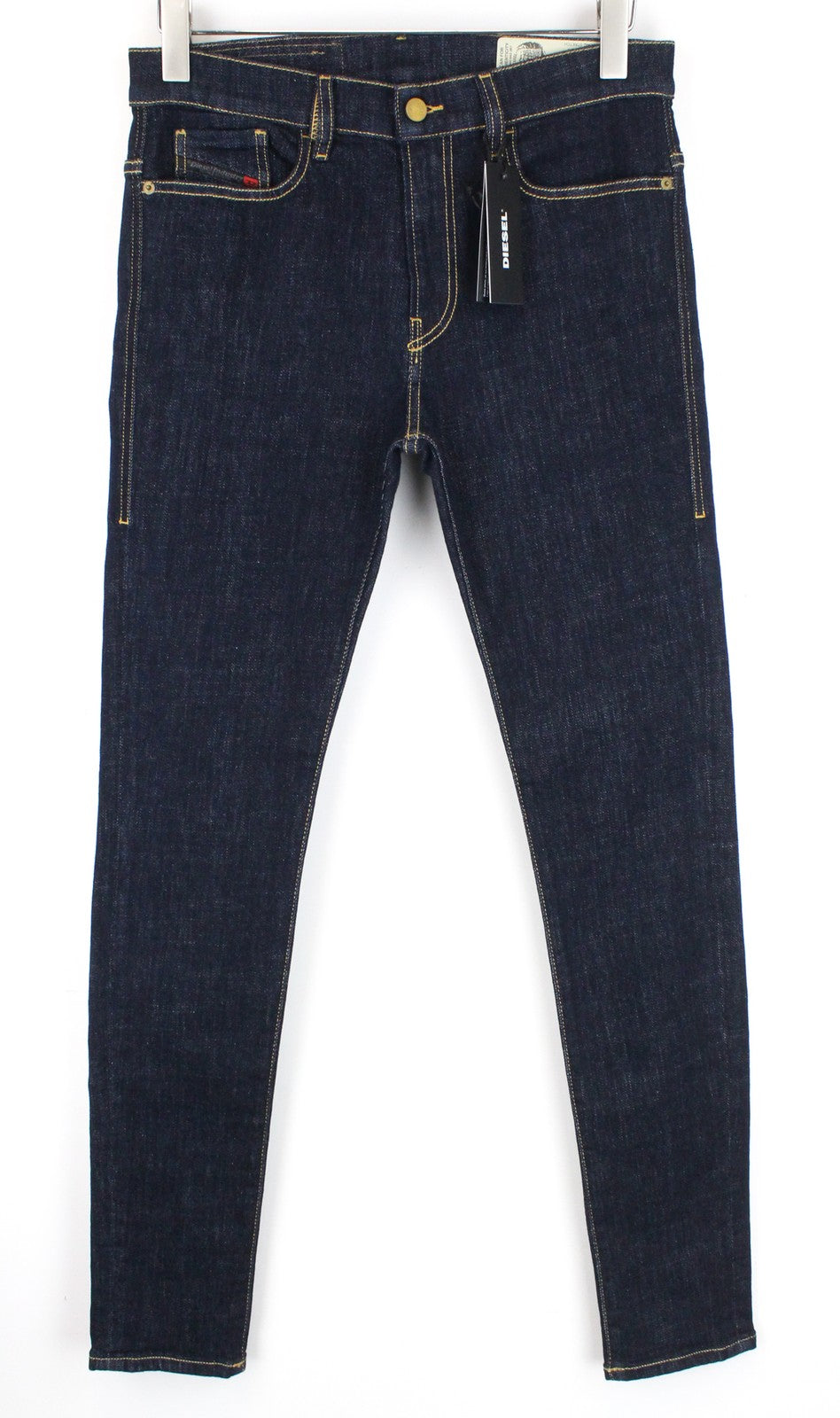 DIESEL D-Amny 089AC Men Jeans W28/L32 Zip-Fly Denim Skinny Dark Blue Stretch
