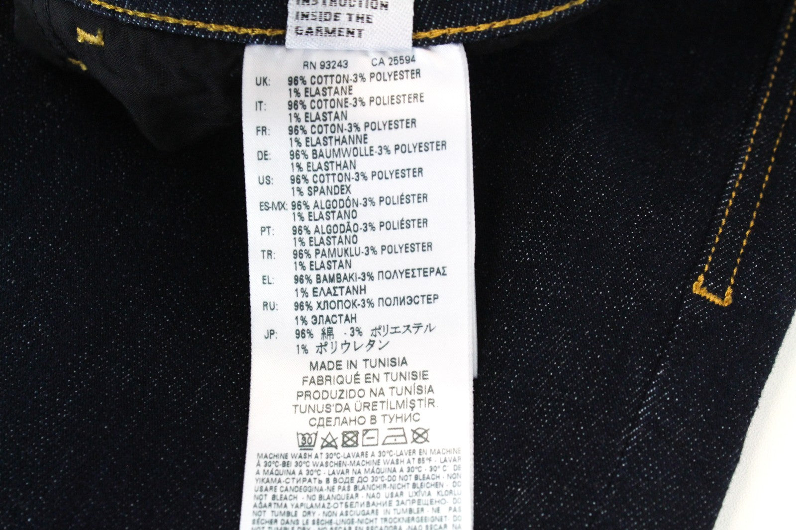 DIESEL D-Amny 089AC Men Jeans W28/L32 Zip-Fly Denim Skinny Dark Blue Stretch