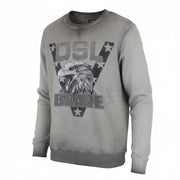 DIESEL A-Joe-AD Men Sweatshirt M Sweater Logo Grey Crew Neck Pull On Casual