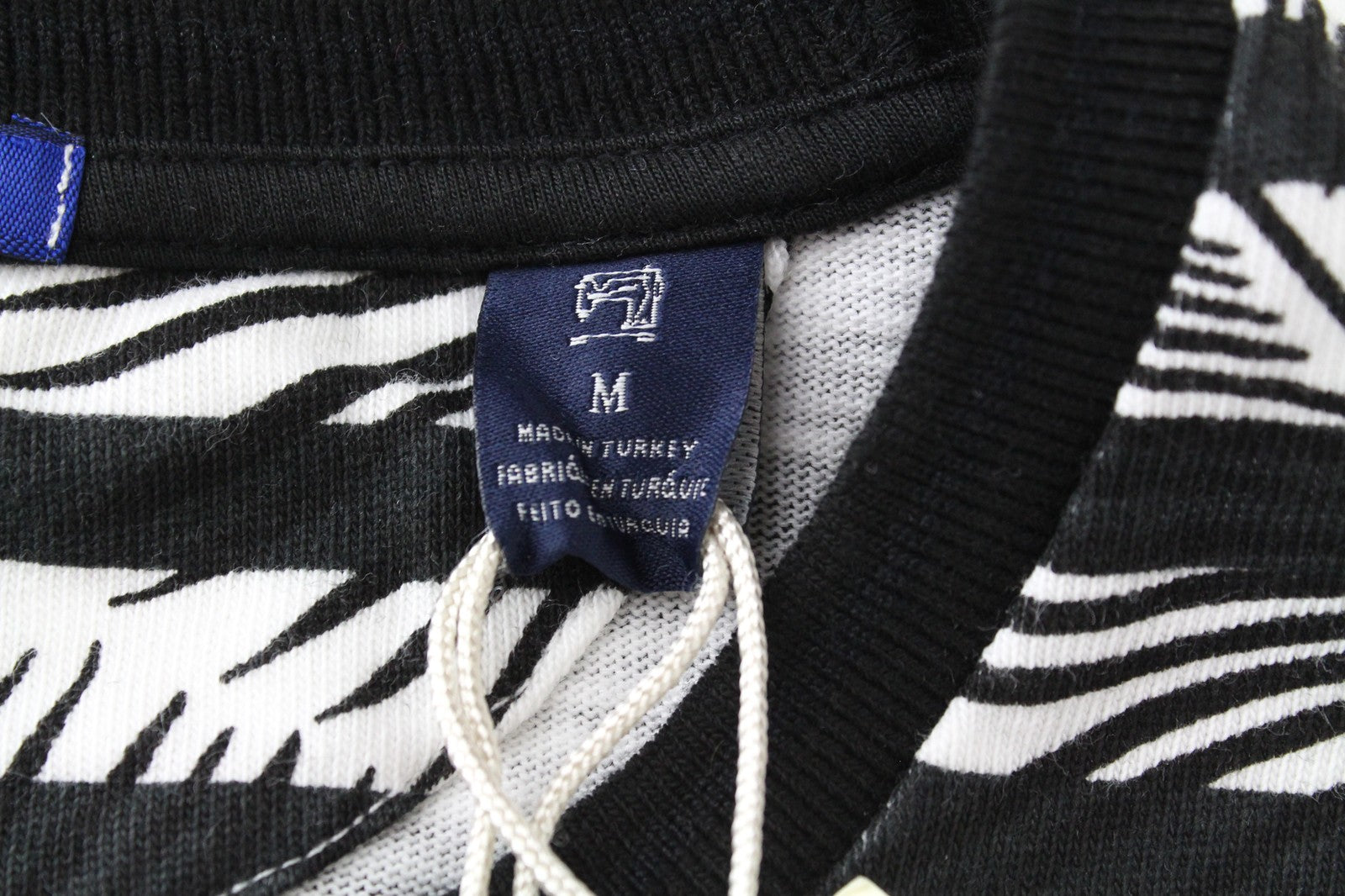 SCOTCH & SODA Men Sweatshirt M Crew Neckline Pull On Leaf Striped Patterned