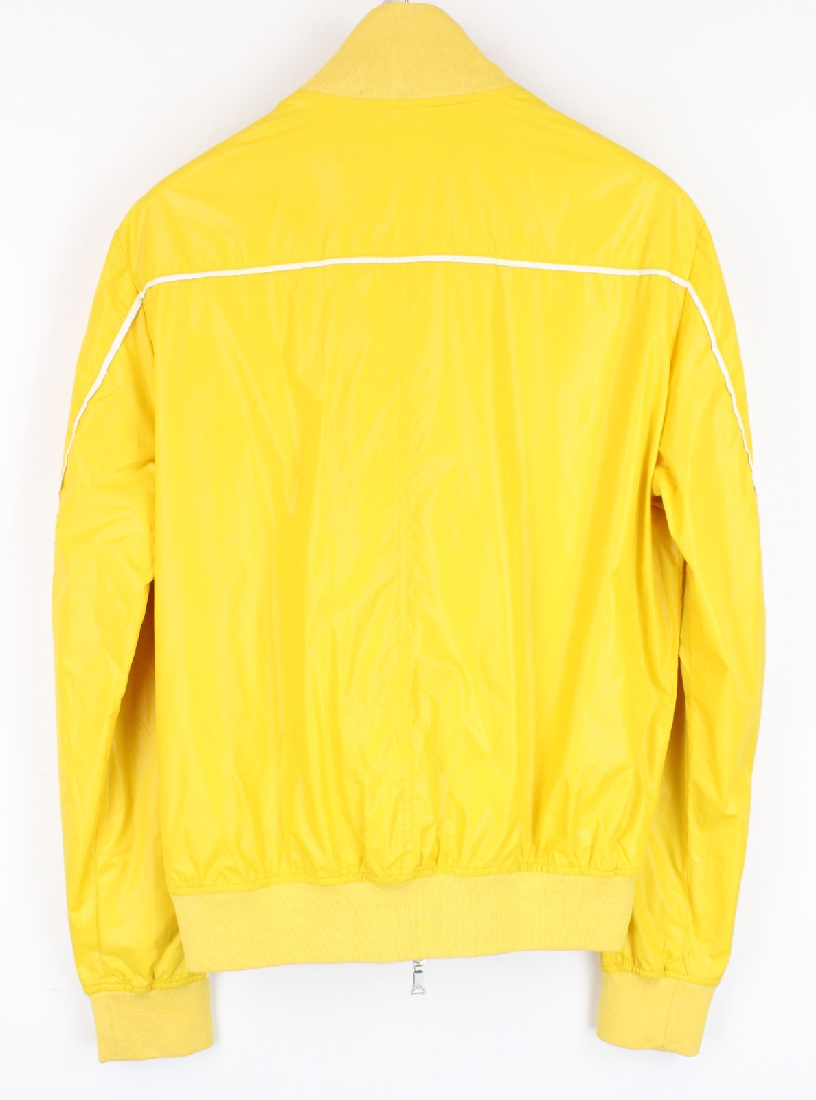 RICHMOND Denim Men Jacket 48 Sport Style Casual Bright Yellow Zip-Up Nylon