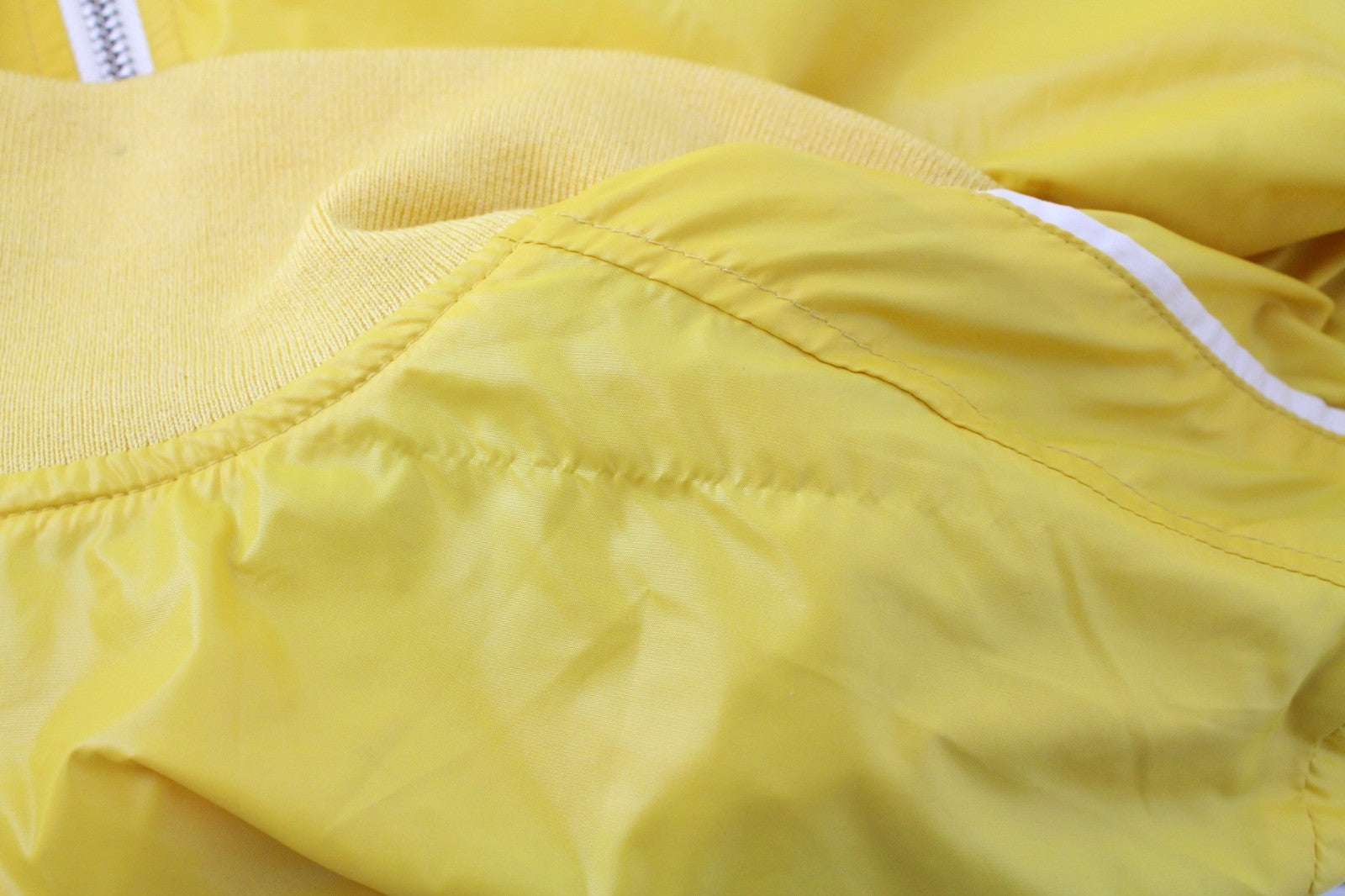 RICHMOND Denim Men Jacket 48 Sport Style Casual Bright Yellow Zip-Up Nylon