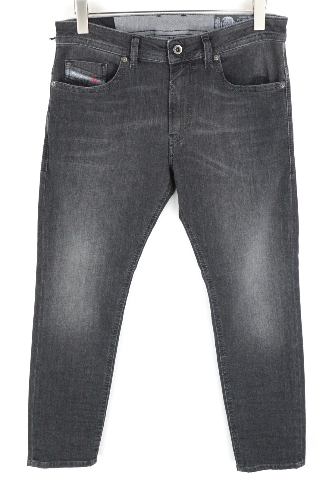 DIESEL Thommer 0687J Men Jeans W32/L30 Slim-Skinny Fit Washed Out Black Denim
