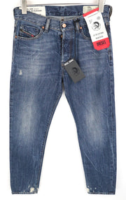 DIESEL Mharky 080AG Men Jeans W29/L32 Stone Washed Slim Skinny Distressed Blue