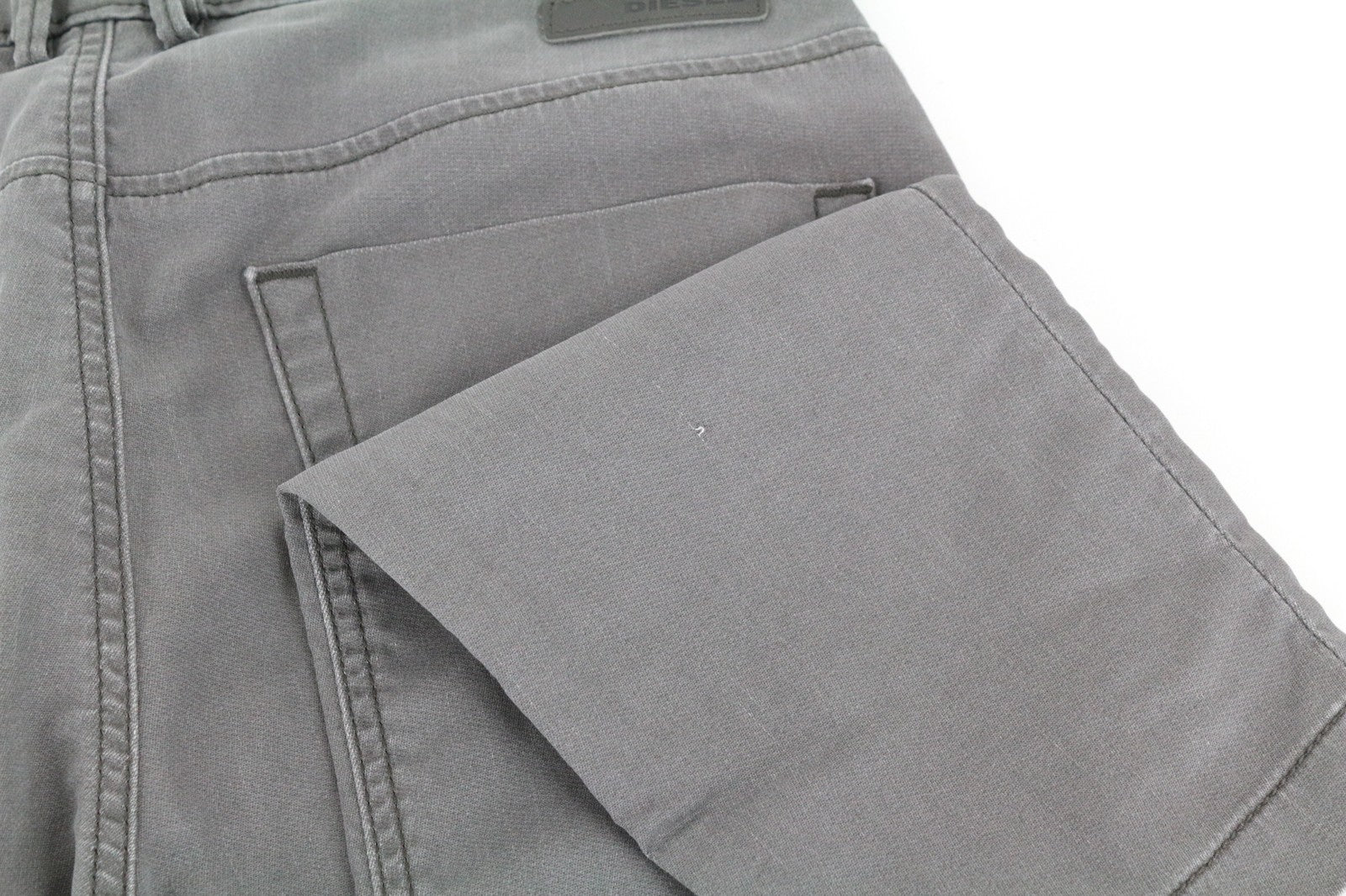 DIESEL Slim-Chino-M-NE 0685E Men Jeans W28 Zip Grey Super Stretch Sweat Jogg