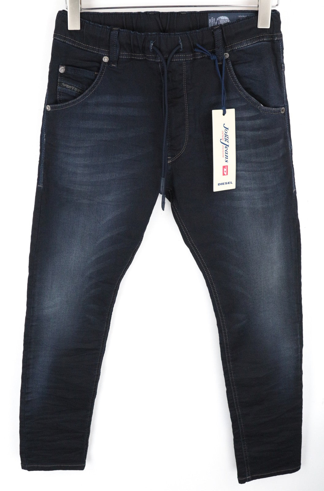 DIESEL Krooley-Ne 0686F Men Jeans W26 Denim Drawstring Sweat Jogg Taper Boys