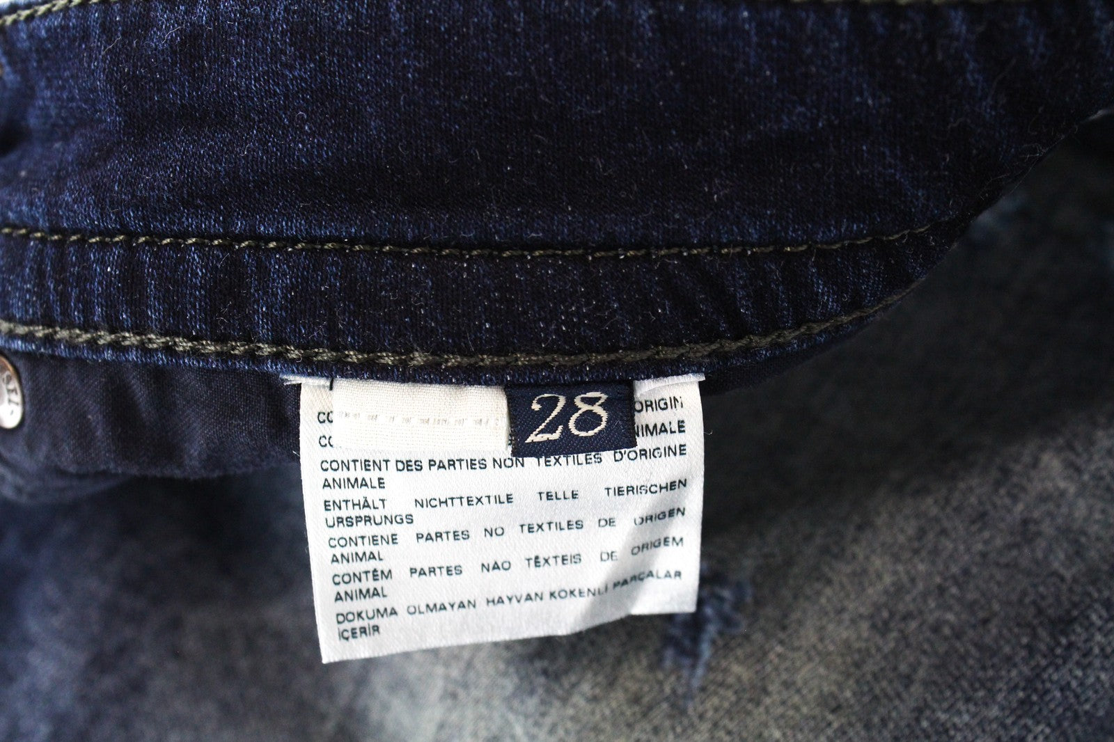 DIESEL Thavar-NE R060S Men Jeans W28 Tapered Ripped Aged Look Sweat Jogg Blue