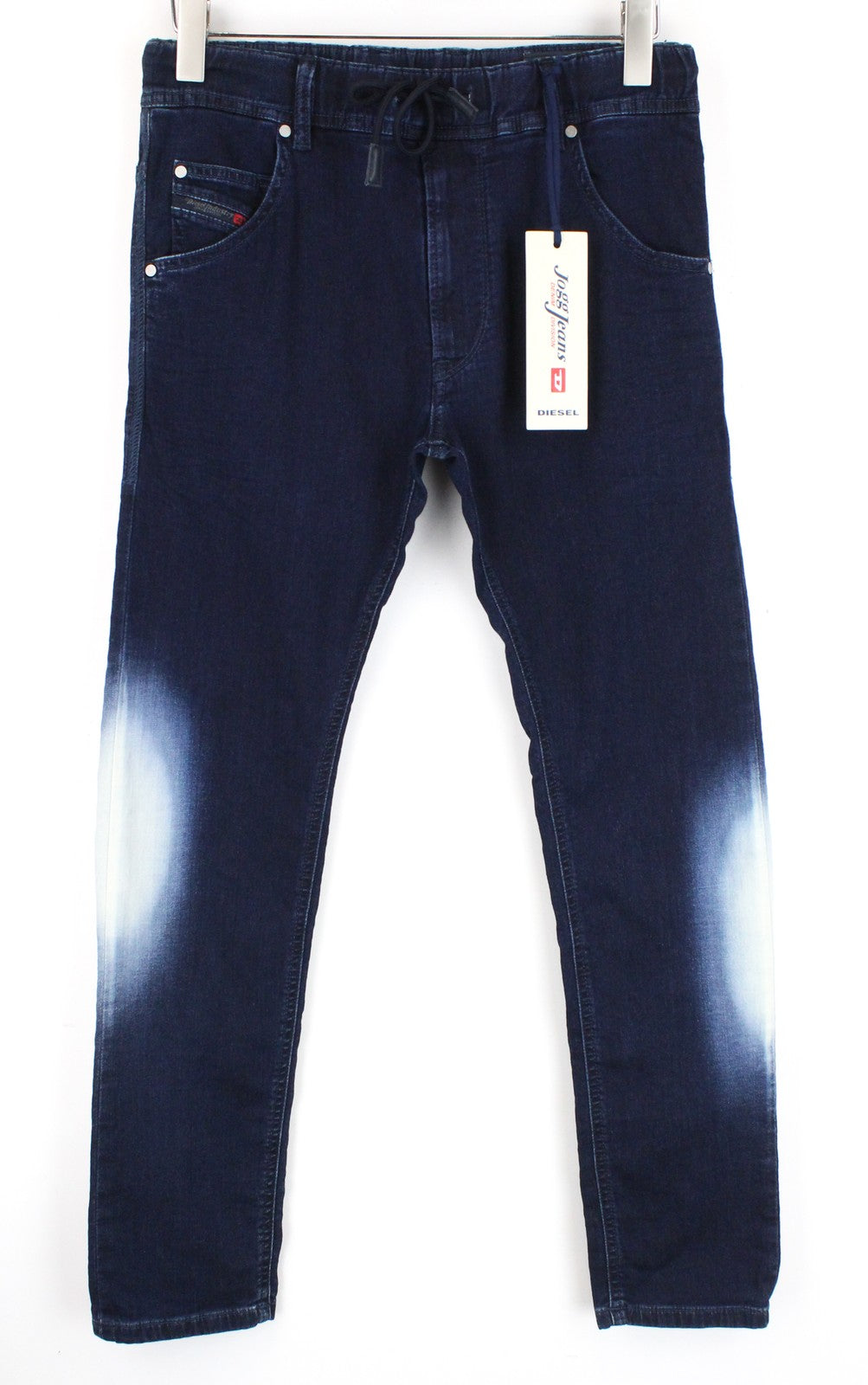 DIESEL Krooley-NE 0687D Men Jeans W28 Fade Contrasting Blue Sweat Jogg Tapered