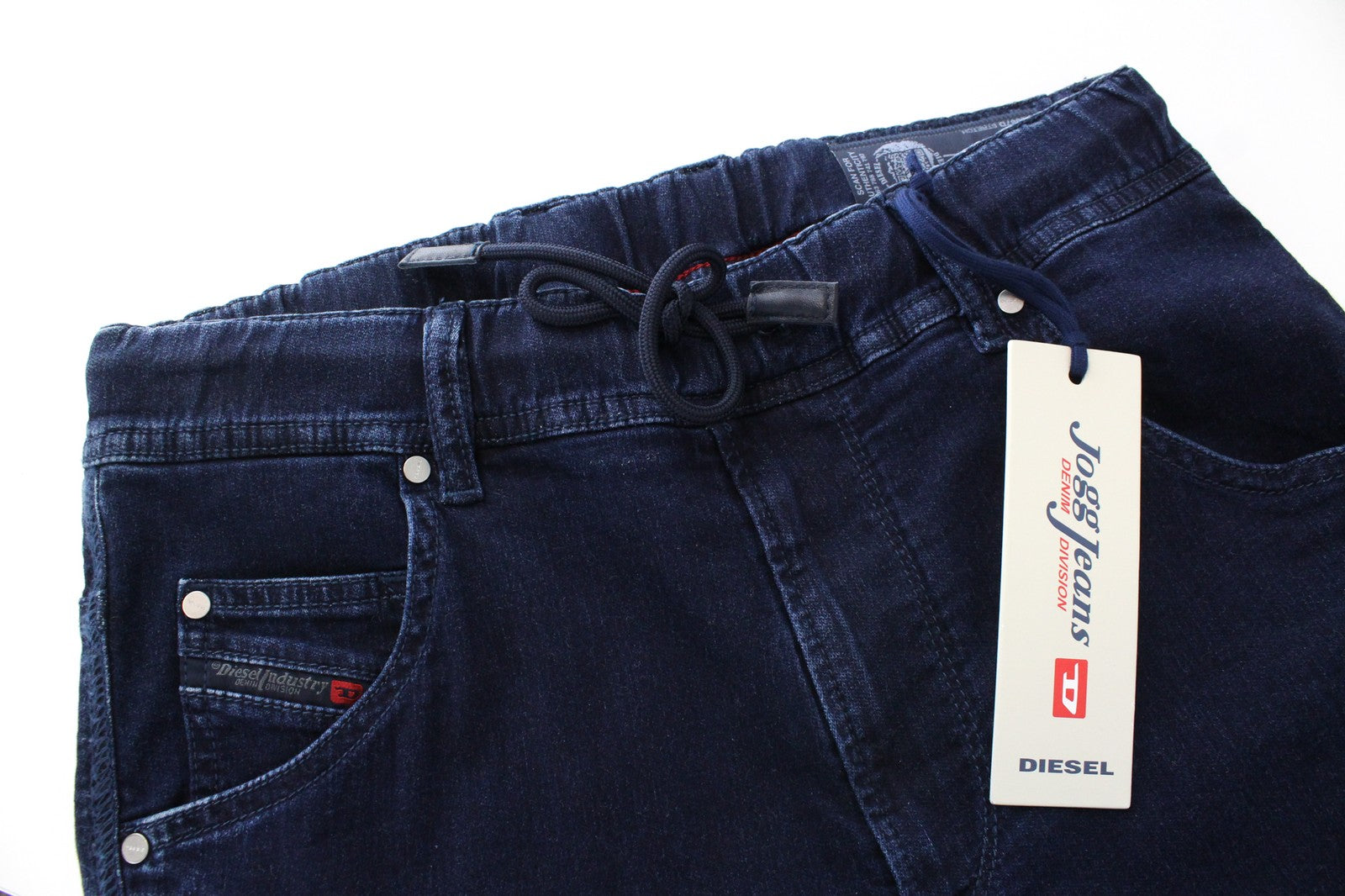 DIESEL Krooley-NE 0687D Men Jeans W28 Fade Contrasting Blue Sweat Jogg Tapered