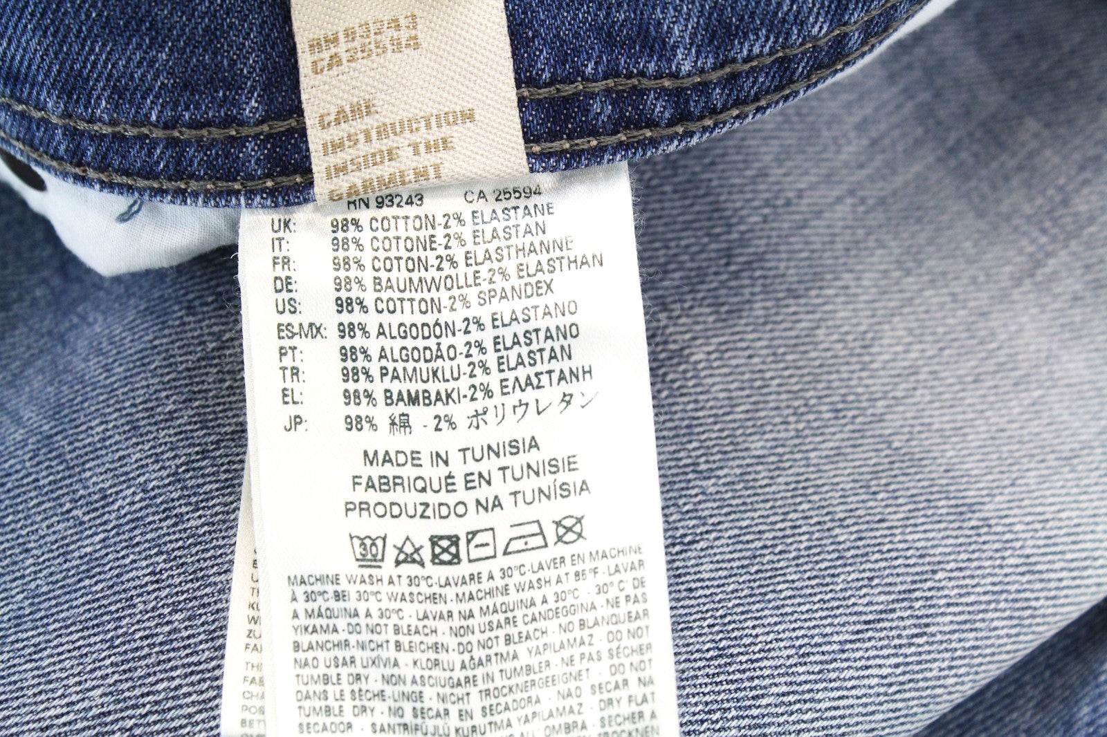 DIESEL Tepphar 0842H Men Jeans W33/L32 Whiskered Washed Out Blue Slim Carrot