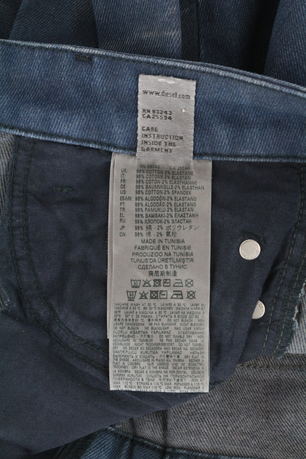 DIESEL D-Rifty 0870I Women Jeans W27/L32 Aged Look Denim Slim Fit Low Waisted