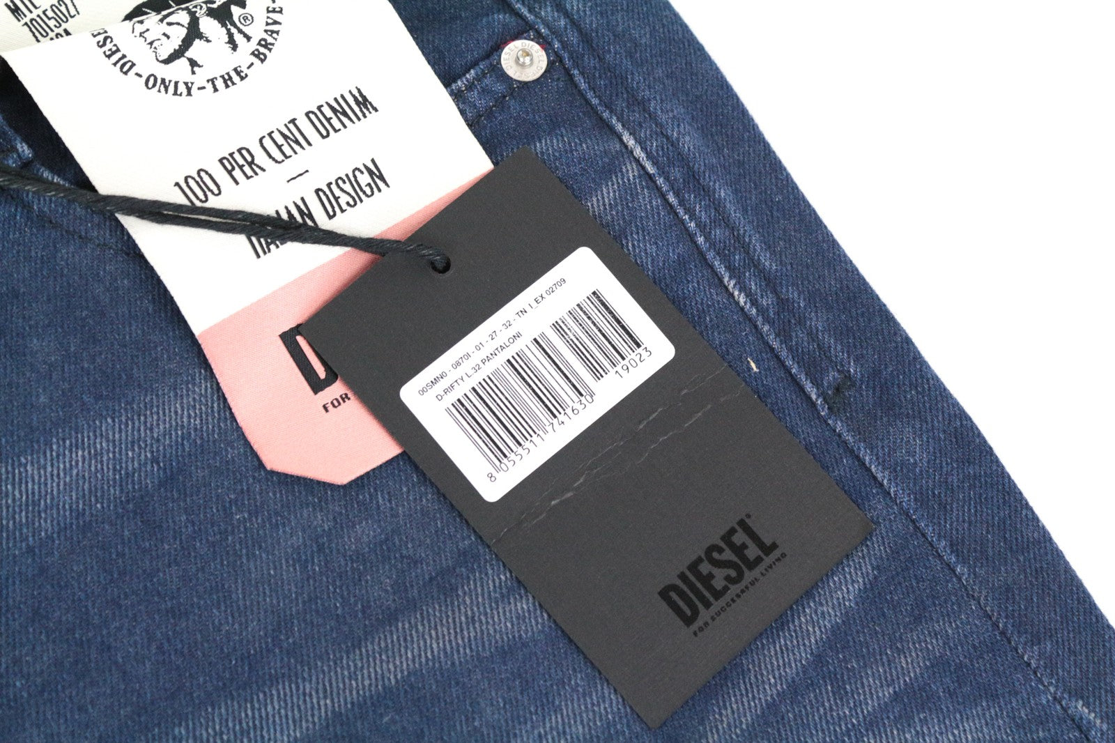 DIESEL D-Rifty 0870I Women Jeans W27/L32 Aged Look Denim Slim Fit Low Waisted