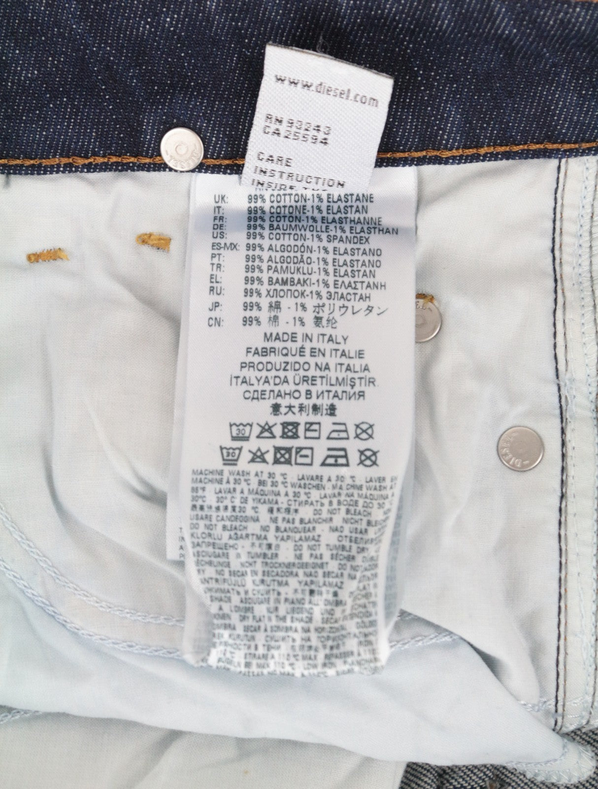 DIESEL D-Rifty 092I Women Jeans W25/L30 Low Waisted Aged Look Denim Slim Fit
