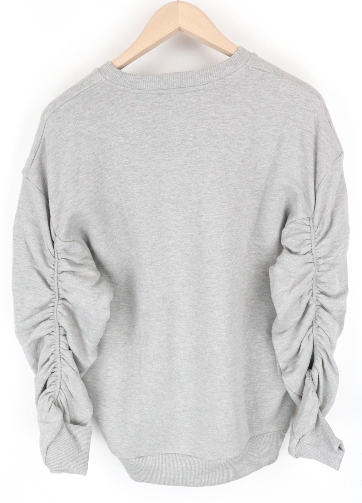 DIESEL F-Arap Felpa Women Sweatshirt XS Oversized Fit Ruffled Sleeves Logo Patch