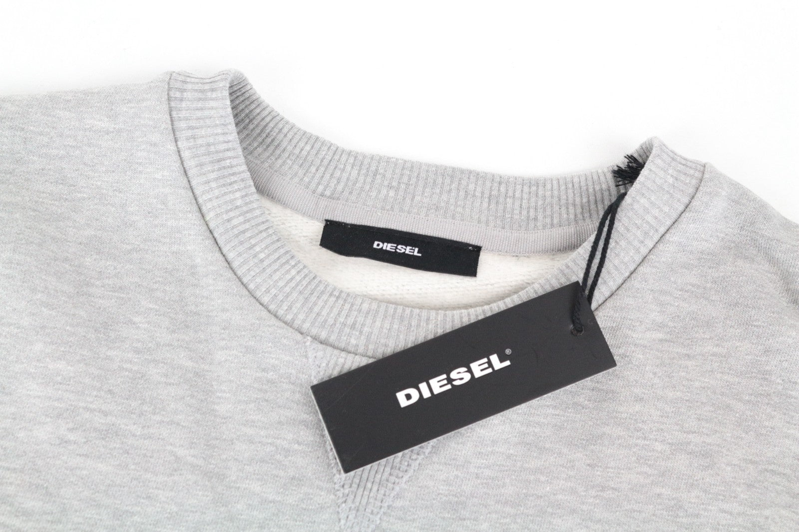 DIESEL F-Arap Felpa Women Sweatshirt XS Oversized Fit Ruffled Sleeves Logo Patch
