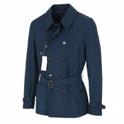 RICHMOND X Men Jacket 48 Short Trench Coat Style Nylon Dark Blue Belted Casual