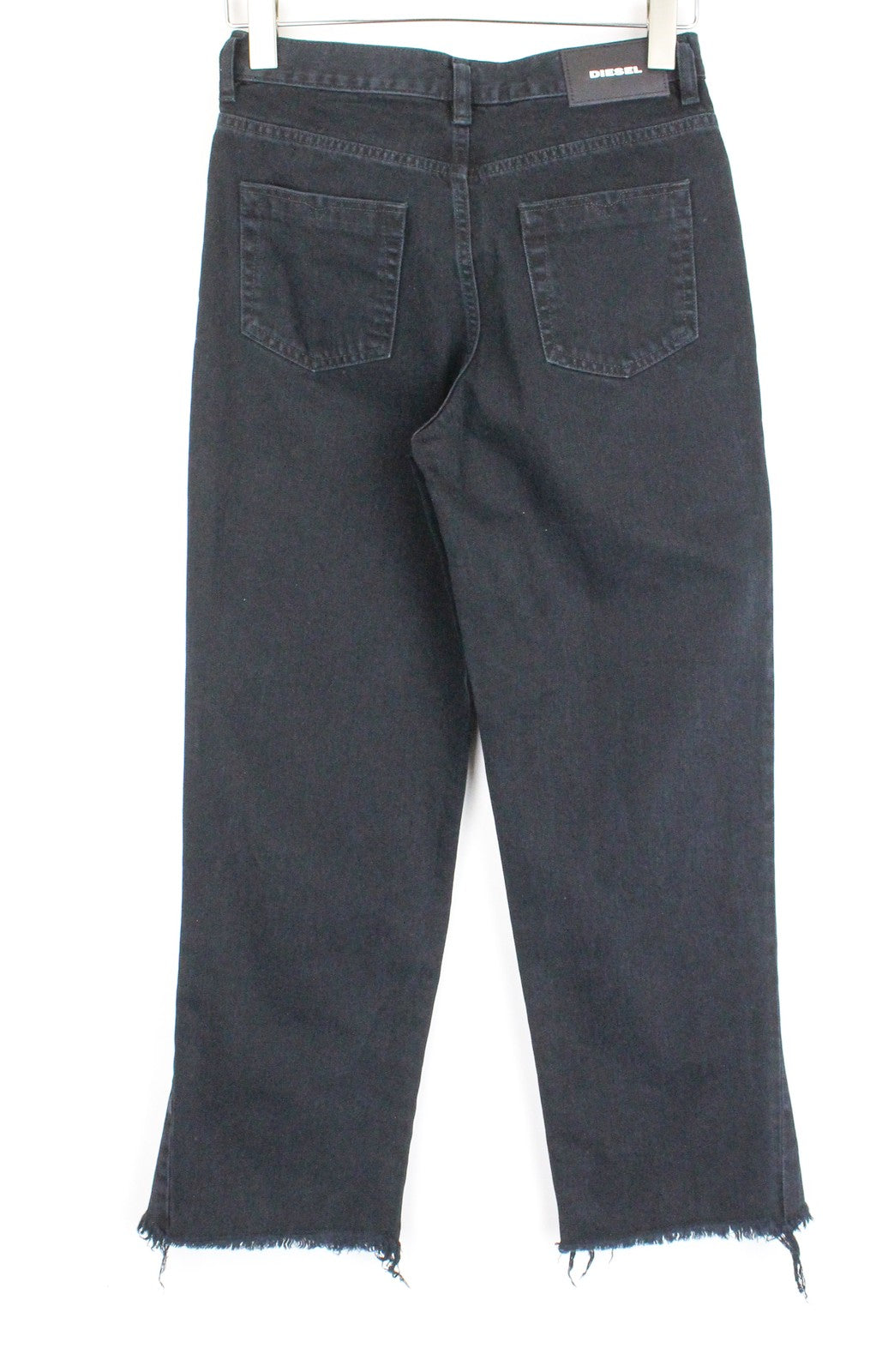 DIESEL Niclah-F 084TC Women Jeans W25/L32 Straight High Waisted Distressed Hems