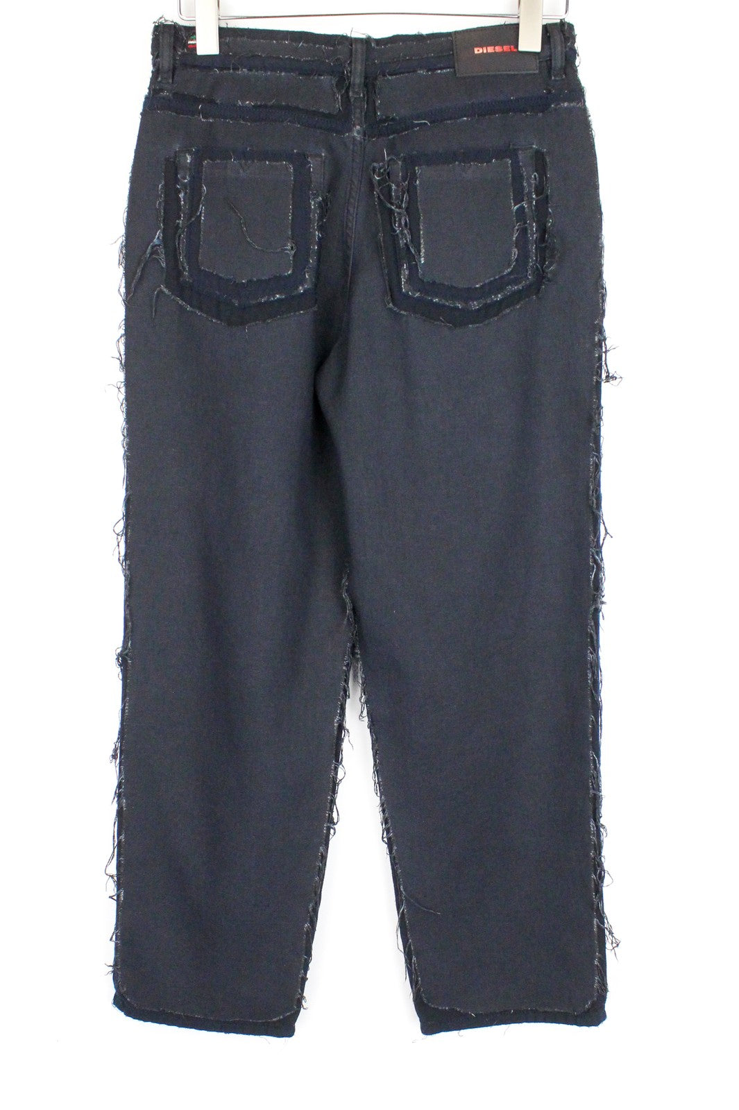 DIESEL Niclah 084NI Women Jeans W28/L32 High Waist Distressed Cropped Straight