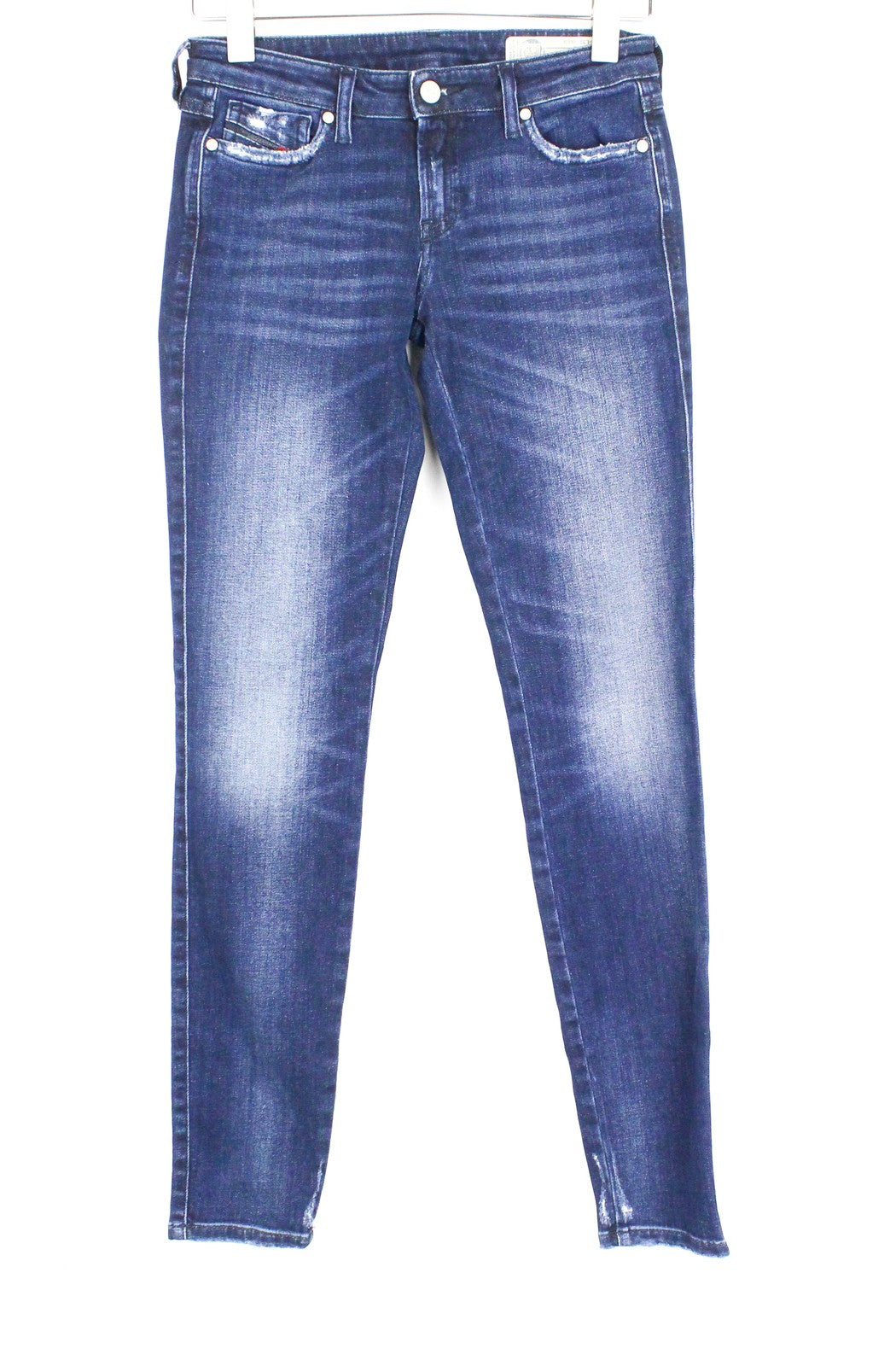 DIESEL Gracey 0687E Women Jeans W24/L32 Girls Slim Skinny Low Waist Distressed