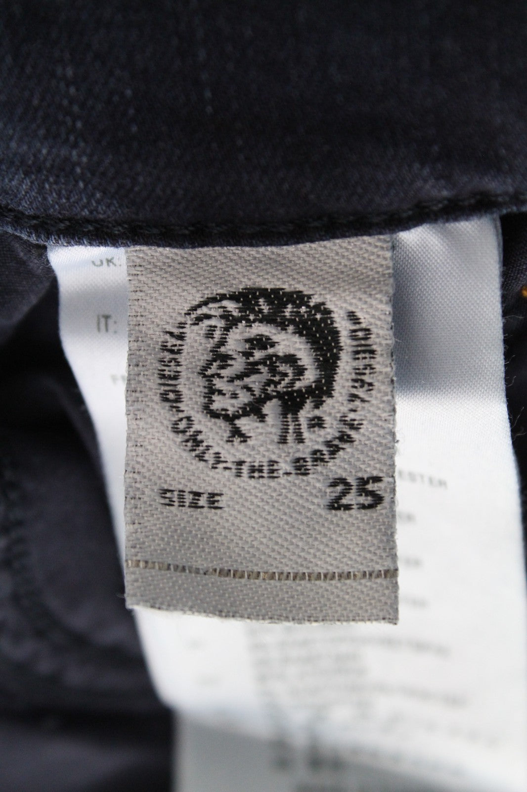 DIESEL Slandy-Zip 083AM Women Jeans W25/L32 Super Skinny Fit Blue Denim Zip