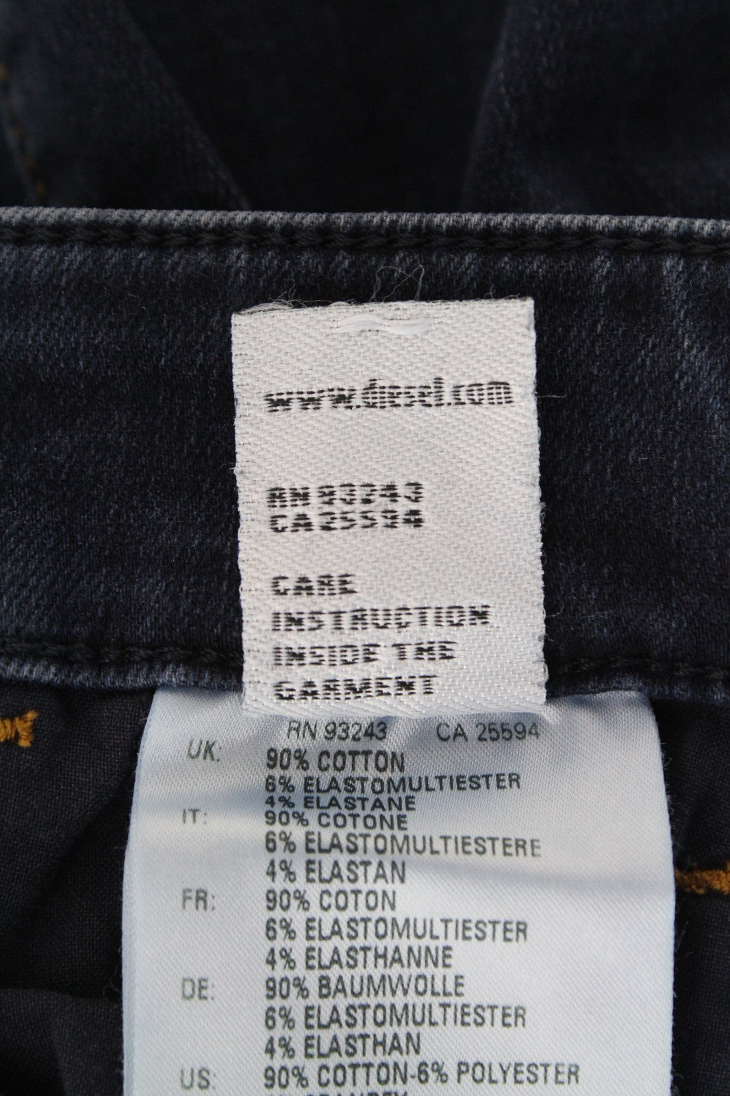 DIESEL Slandy-Zip 083AM Women Jeans W25/L32 Super Skinny Fit Blue Denim Zip