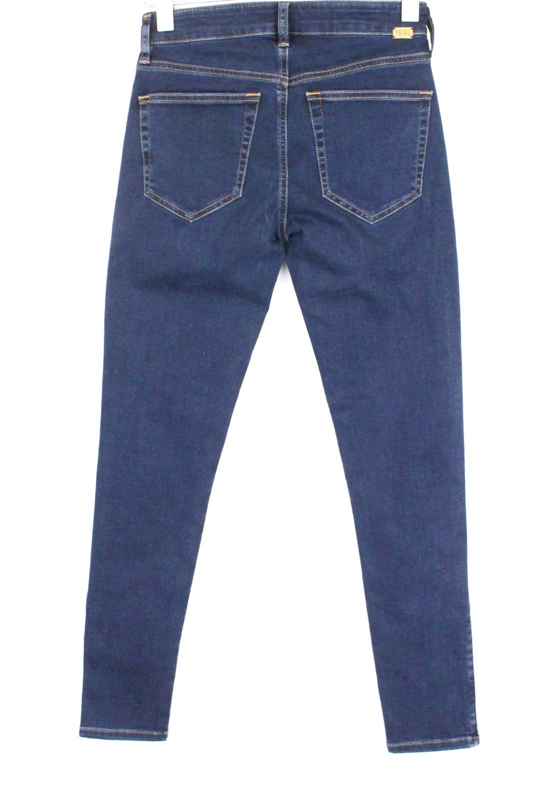 DIESEL Slandy-Zip 083AM Women Jeans W27/L32 Blue Super Skinny Fit Denim Zip