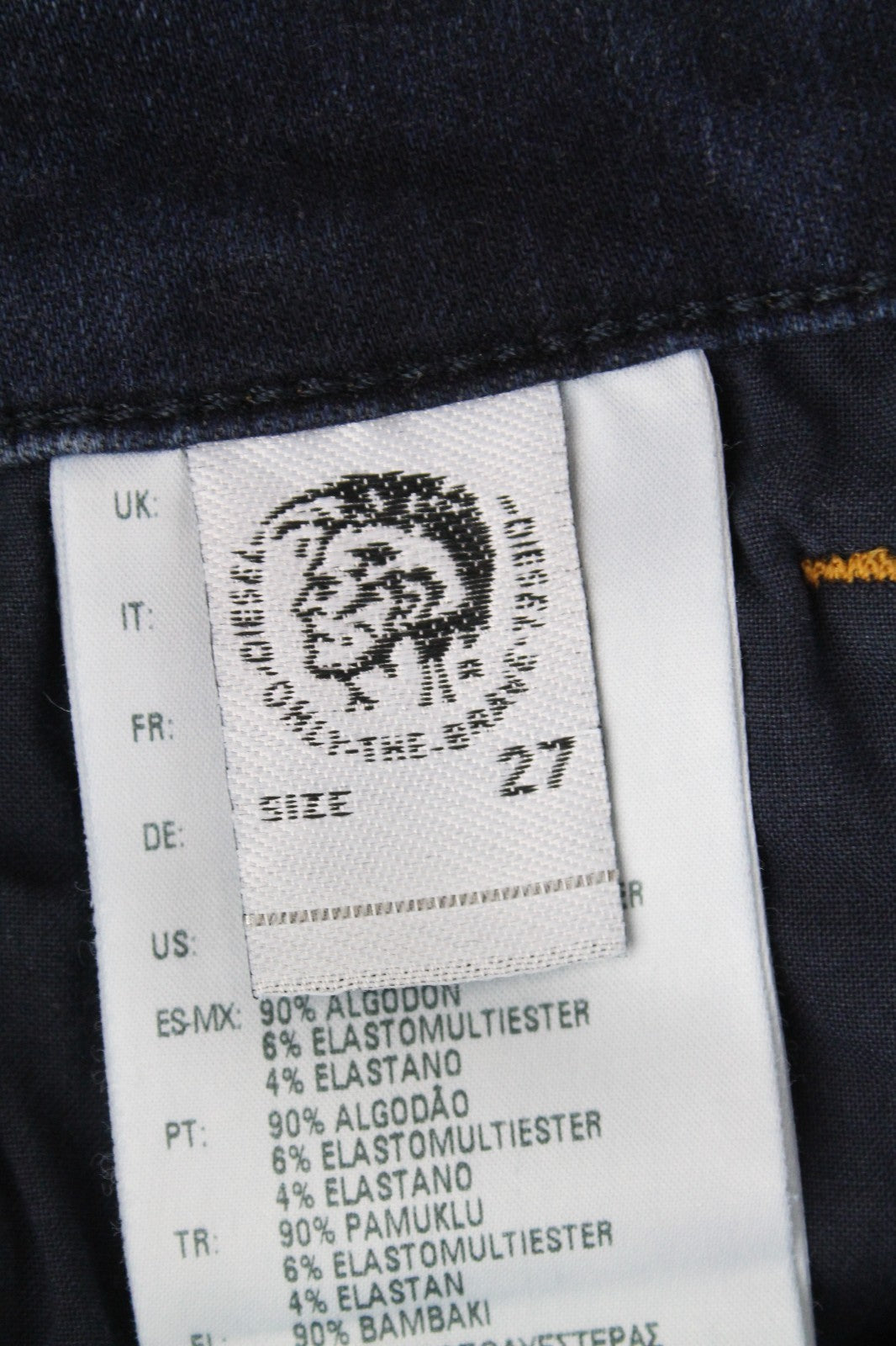 DIESEL Slandy-Zip 083AM Women Jeans W27/L32 Blue Super Skinny Fit Denim Zip