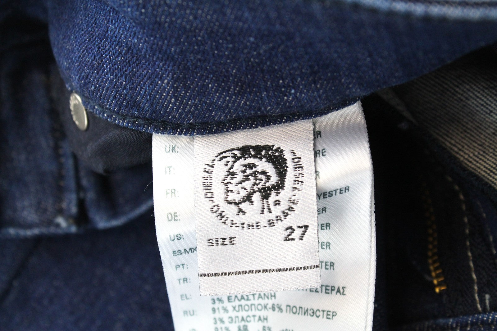 DIESEL Slandy 088AT Women Jeans W27/L32 Blue Distressed Hems Super Skinny Denim