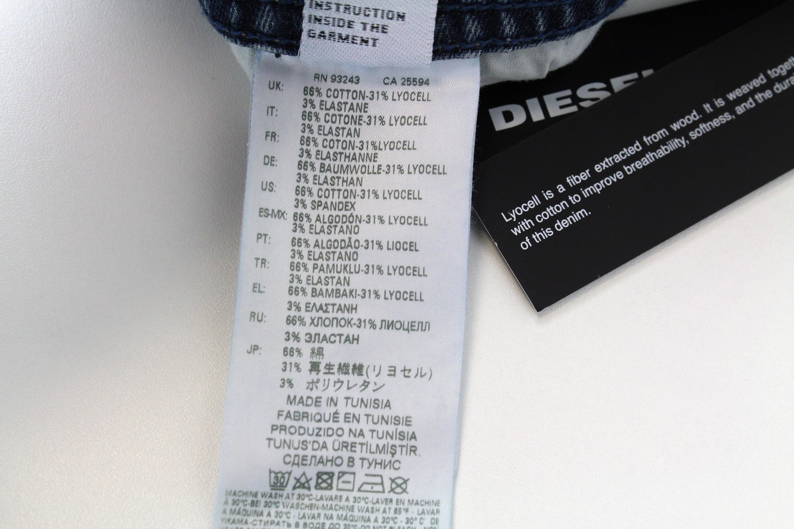 DIESEL Thommer 084UX Men Jeans W27/L32 Stone Washed Boys Skinny Stained Zip-Fly