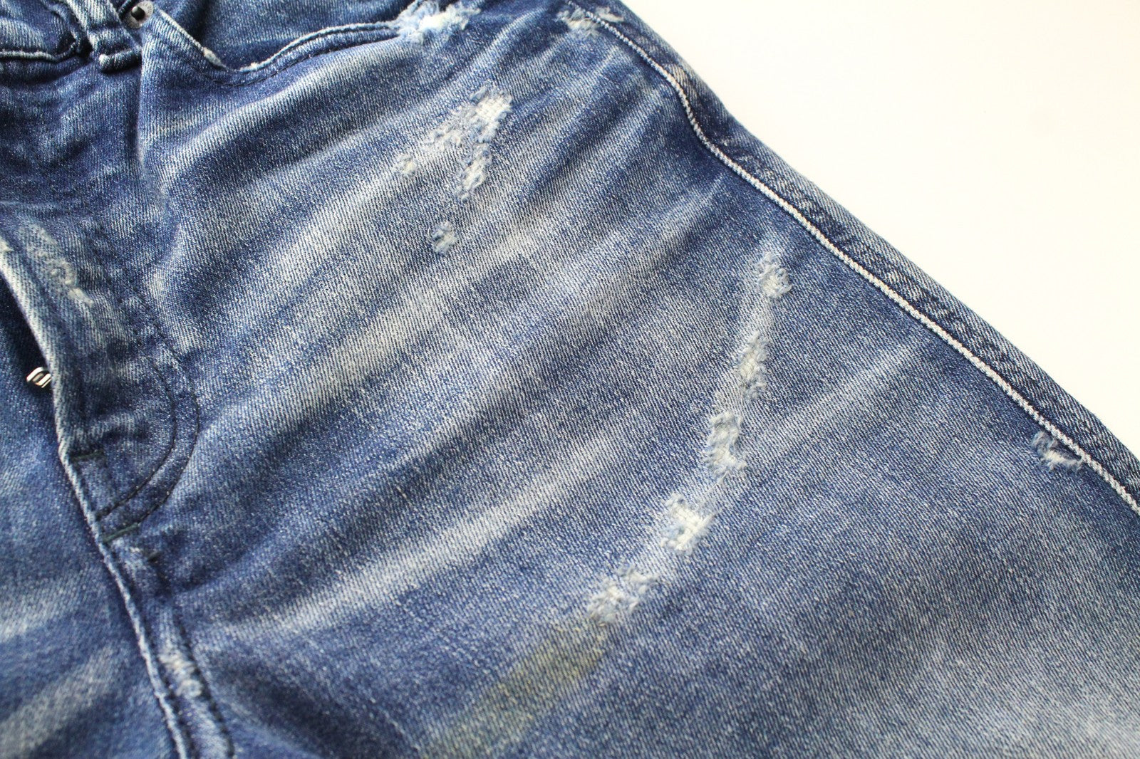 DIESEL D-Reeft-T 0870O Men Jeans W26 Skinny Boys Sweat Jogg Distressed Stained