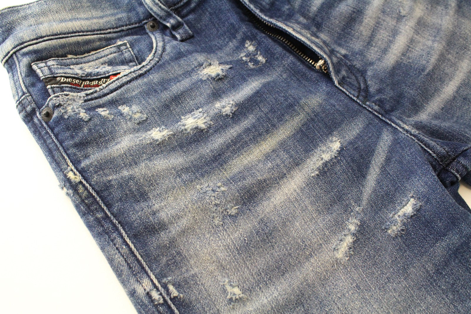 DIESEL D-Reeft-T 0870O Men Jeans W26 Skinny Boys Sweat Jogg Distressed Stained