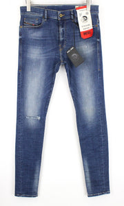 DIESEL D-Amny 086AV Men Jeans W31/L32 Stretch Zip-Fly Denim Skinny Distressed