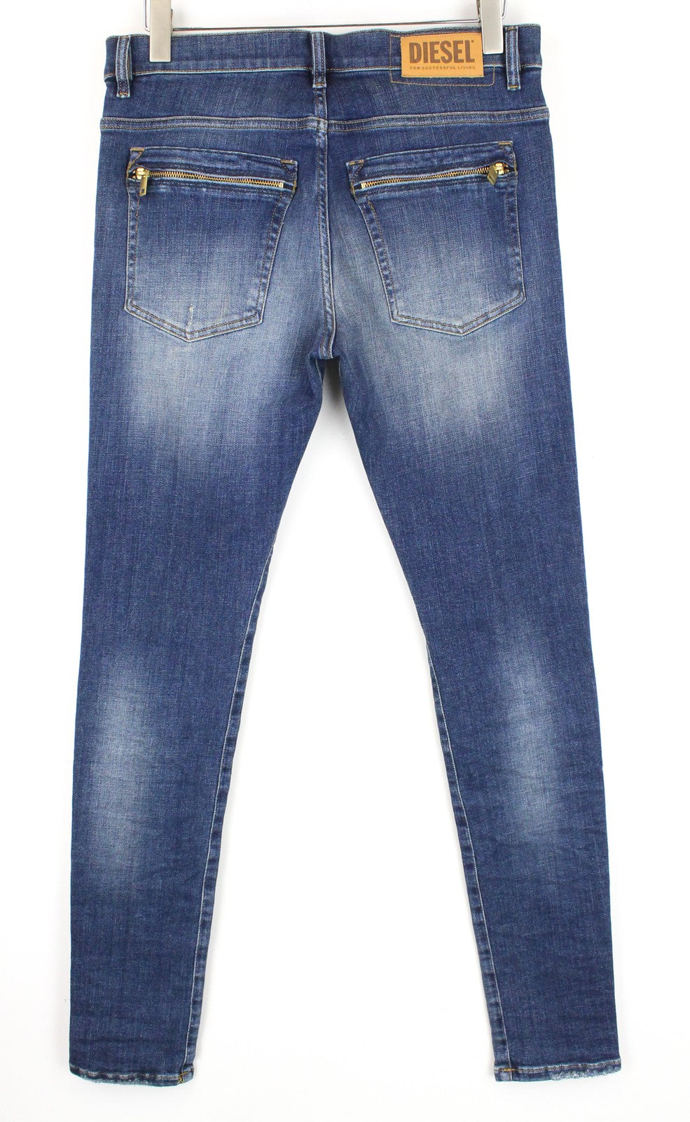 DIESEL D-Amny 086AV Men Jeans W31/L32 Stretch Zip-Fly Denim Skinny Distressed